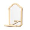 Parrots Mirror Perch Natural Wood Stand For Bird Cage With Safe Acrylic Mirror For Pet Bird Entertainment Play Resting
