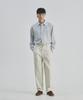 Guernsey Woollens Corduroy Single-Pleat Wide Pants - Ecru