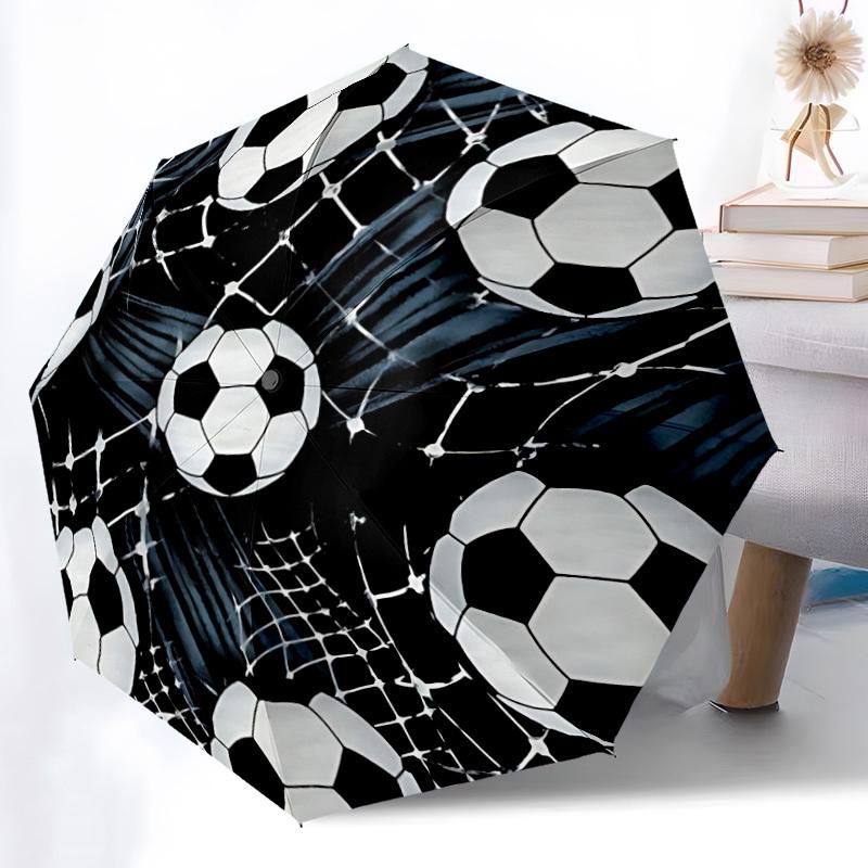 1pc Soccer Goals Automatic Open/Close Umbrella with Folding Feature Compact Travel Umbrella, Lightweight Design, for Commuting, Business085