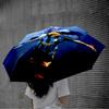 Inter Milan Star Lautaro Automatic Folding Umbrella - 8-Rib Travel Umbrella with Auto Open/Close & Portable, Gift for Christmas, Birthdays