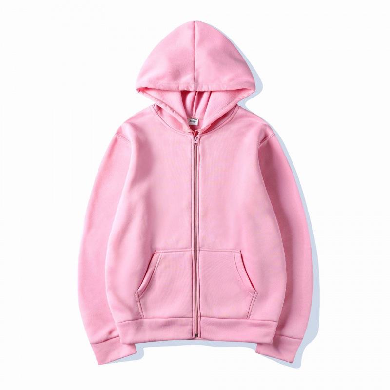 2025 Unisex Hooded Cardigan: Solid Color, Loose Fit Sportswear for Spring/Autumn
