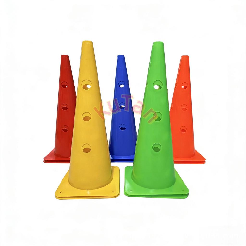 Multi-Functional Football Training Cones 23-50cm with Holes - Versatile Marker Obstacle Poles