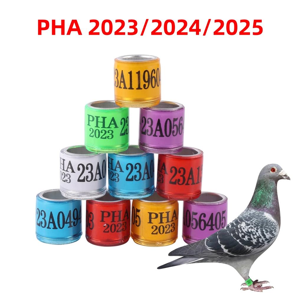 PHA 2025 8mm Pigeon Foot Ring Aluminum Plastic Material Bird Foot Ring with Numbers Multi-color Optional Bird Supplies 30Pcs
