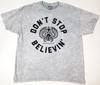 JOURNEY T-Shirt Mineral Wash Don't Stop Believin' Tee Herren Grau Groß Neu