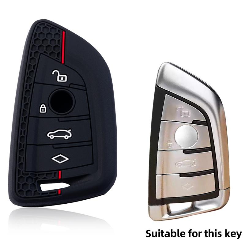 

Silicone Car Key Case Cover Bag For Bmw F20 G20 G30 X1 X3 X4 X5 G05 X6 X7 G11 F15 F16 G01 G02 F48 Accessories Holder Shell чёрный