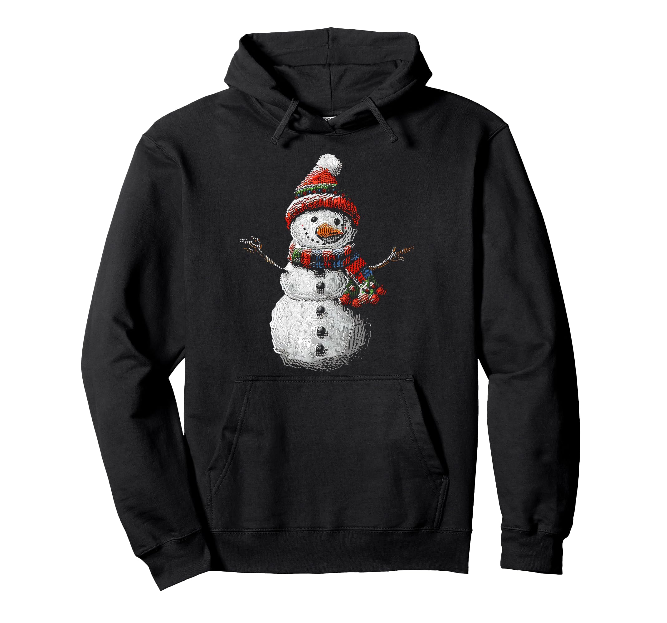 

Snowman Christmas Motif Art Family Snowman Hoodie X-mas чорний