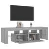 vidaXL TV-Schrank mit LED-Leuchten Grau Sonoma 140x36,5x40 cm