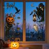 Waterproof PVC Wall Decals 6Pcs Halloween Window Stickers, Ghost Pumpkin Grim Reaper Decals, Removable Static Clings Self-Adhesive Glass Door