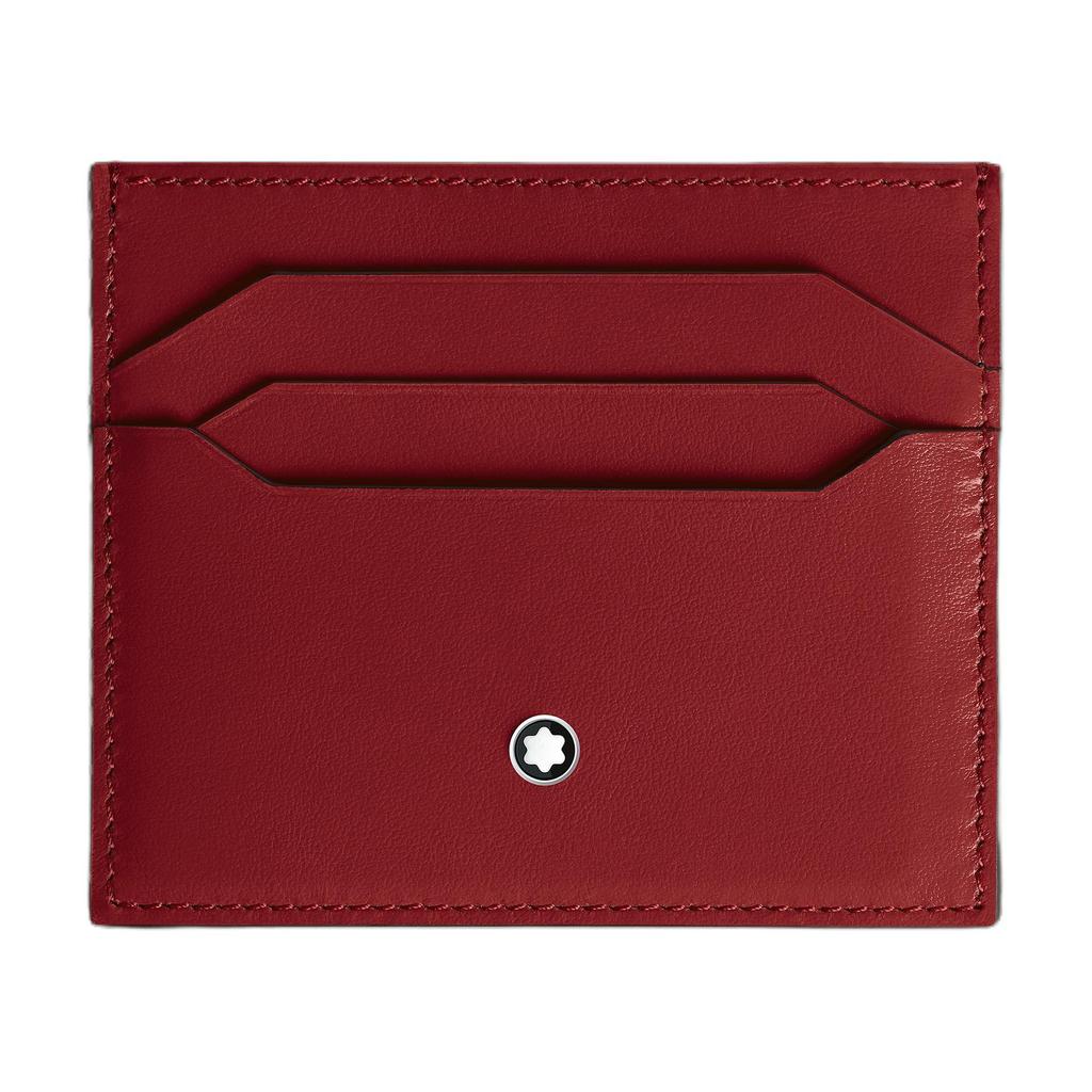 Montblanc Meisterstück Hexagonal White Star Logo Full Grain Leather Card Holder Men Card Holder Brown 198809