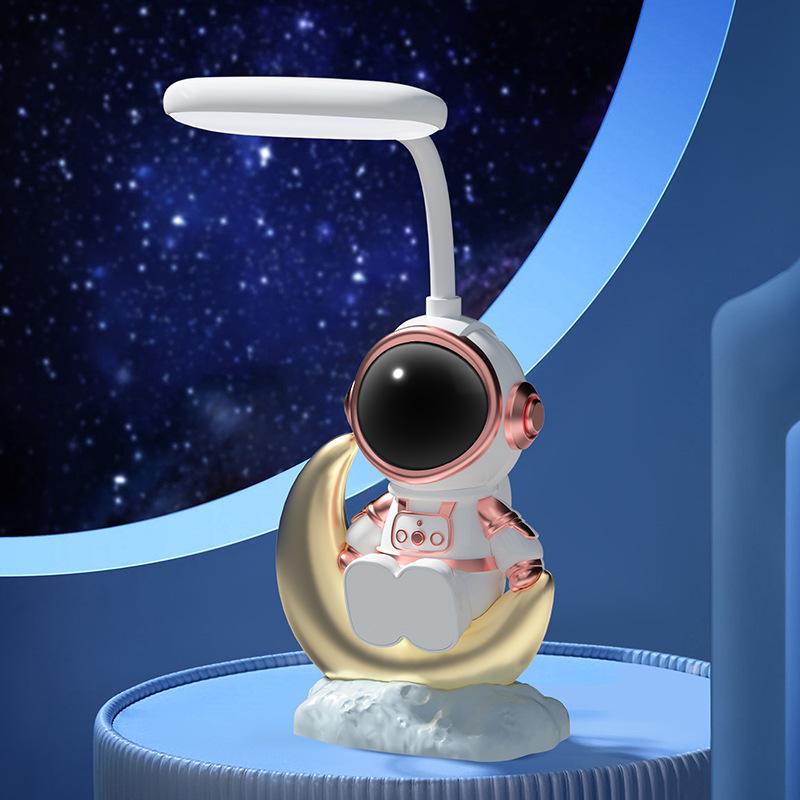 Astronaut Moon Desk Lamp & USB Power Bank - 3C Certified Night Light, Kids' Gift, Living Room Decor
