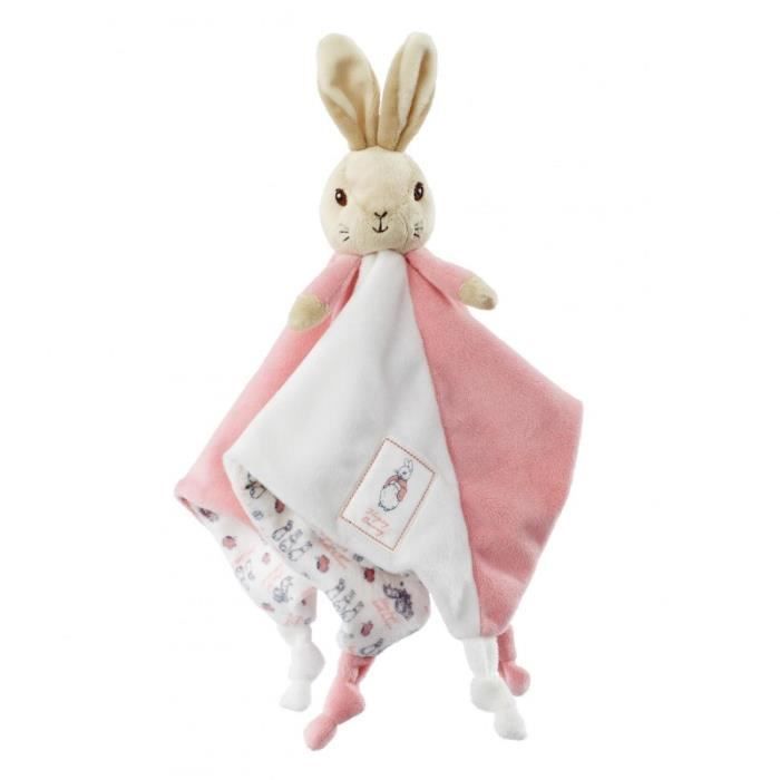 Doudou - BEATRIX POTTER - Flopsaut Pierre Lapin Original - Rose - 30x30cm - Naissance +
