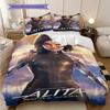 Future Warrior Alitas Battle Bedding (1 * duvet cover + 2 * pillowcase, without core) 2D Flat Soft and comfortable Duvet cover and pillowcase