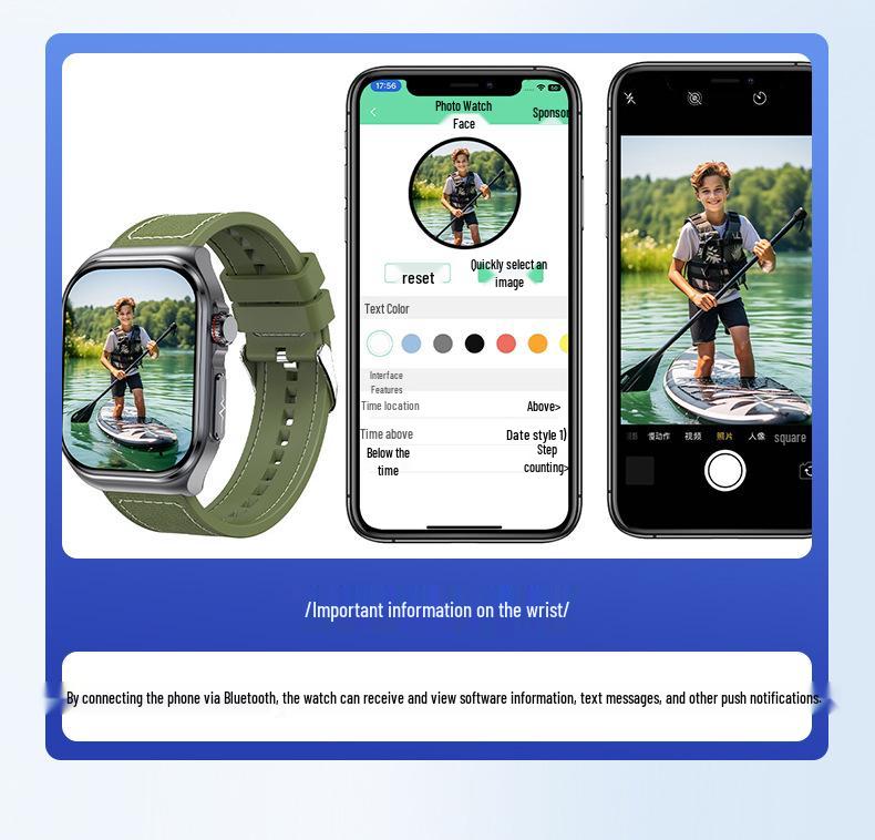 ET585 Health Management Smartwatch with ECG, HD Color Screen, Long Battery Life, and Call Features