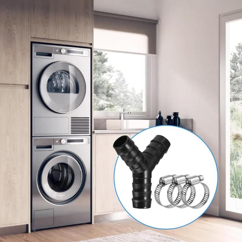 Multifuntional Various Outlet Laundry Drain Connector Y Shaped Splitter Plastic Texture Suitable for Efficient Drainage