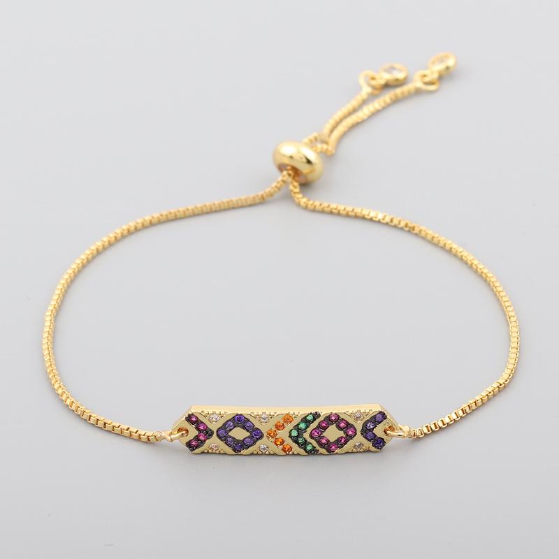 Women's Charm Tennis CZ Zircon Rainbow Bracelet For Women Luxury Multicolor Crystal Bracelet Couple Jewelry Gifts Pulseras Femme