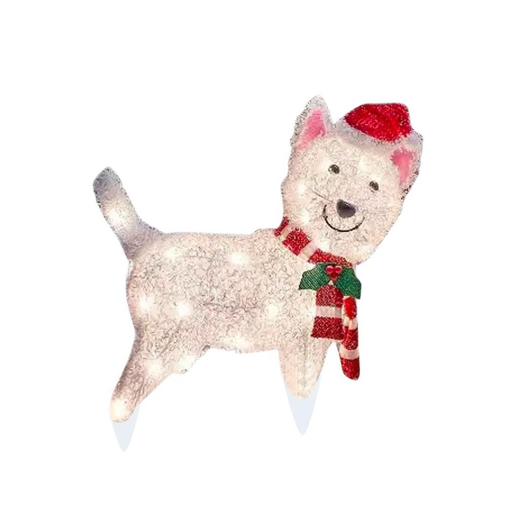 Outside Christmas Decorations Light Up Animals Dog Santa Clausoutside Supplies