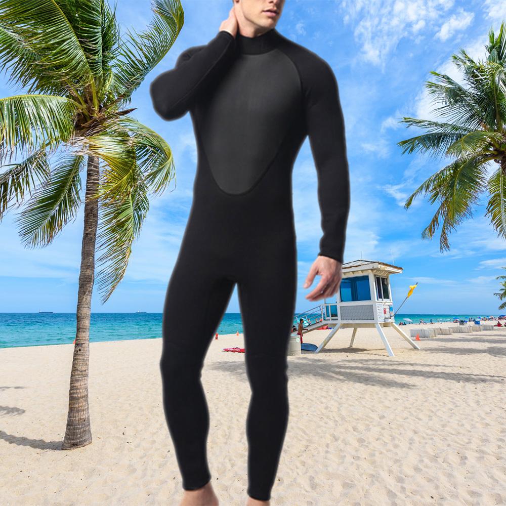 3mm One-piece Swimsuit Full Long Sleeve Diving Suit Back Zipper Swimsuit for Scuba Diving Surf