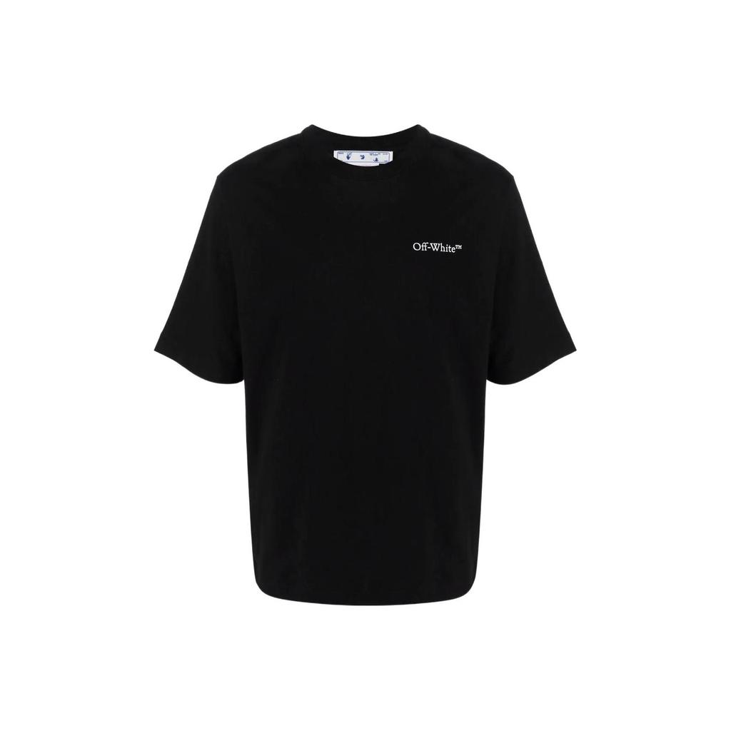 Off-White Caravaggio Crowning Skate Tee Black/White Men Tops OMAA119S22JER0041001