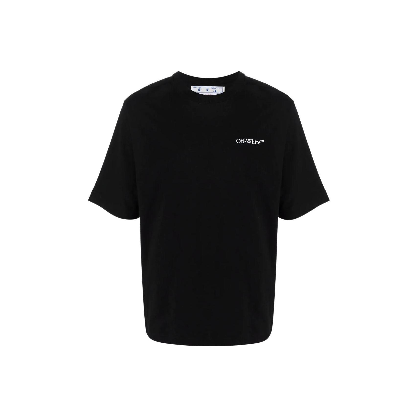 

Off-White Футболка Caravaggio Crowning Skate Tee, черные/белые мужские топы OMAA119S22JER0041001 S