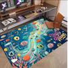 Fish Ocean Theme Soft Crystal Velvet Rug Custom Name & Text Print Non Slip Floor Rug for Bedroom Living Room
