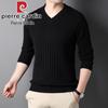 Pierre Cardin Men's Solid V-Neck Knit Pullover