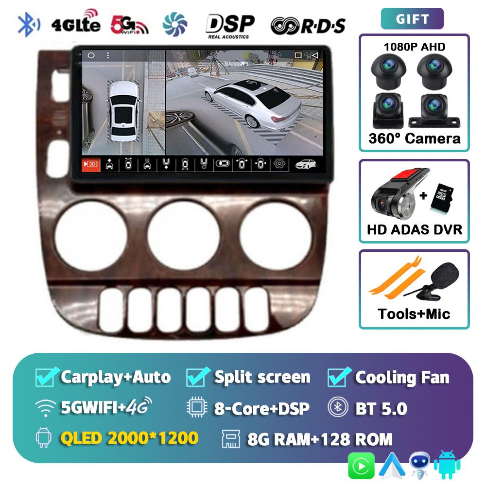 Android 13 Carplay Auto For Benz M-Class W163 ML 1997 1998 1999 2001 2002 2003 2004 2005 Car Radio Multimedia Player Stereo DSP
