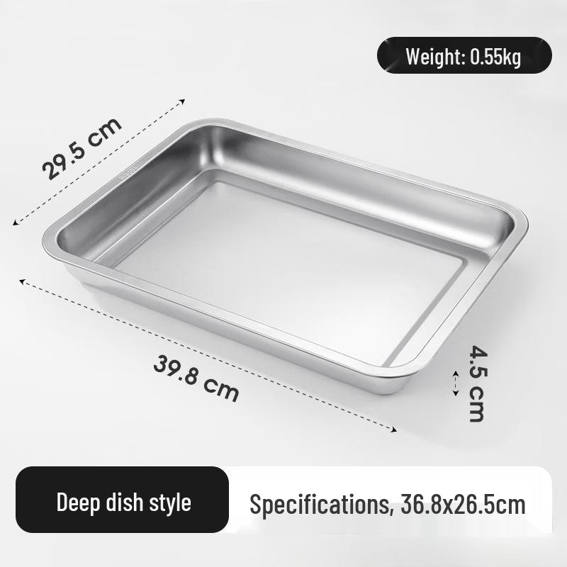 304 Stainless Steel Rectangular Deep Plate