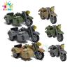Kids Toys WW2 Military Tricycle Building Blocks Motorcycle Model Set Green Yellow Gray Toys For Kids Birthdays Gifts