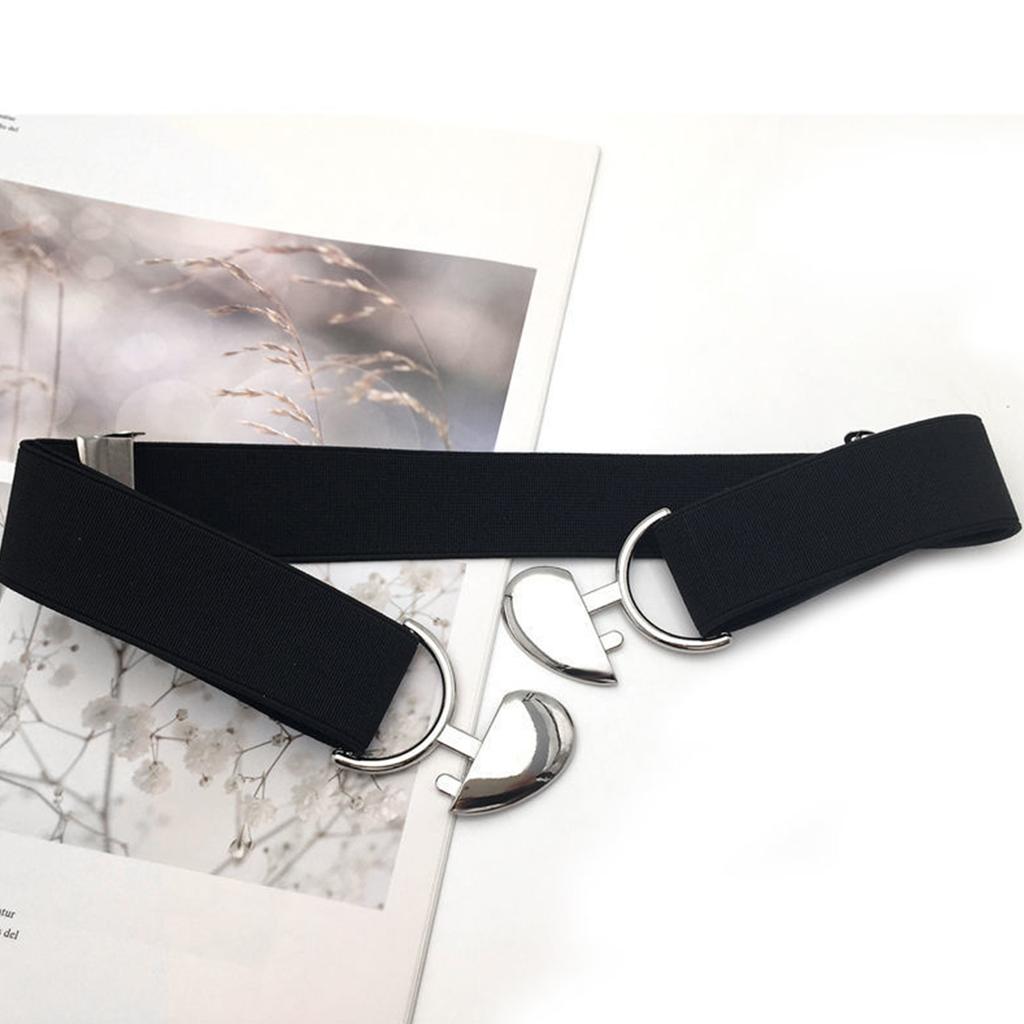 Women Stretchy Vintage Dress Belt Elastic Waist Cinches Belt Windbreaker Elastic Waistband Wide Belt for Sweater Coat