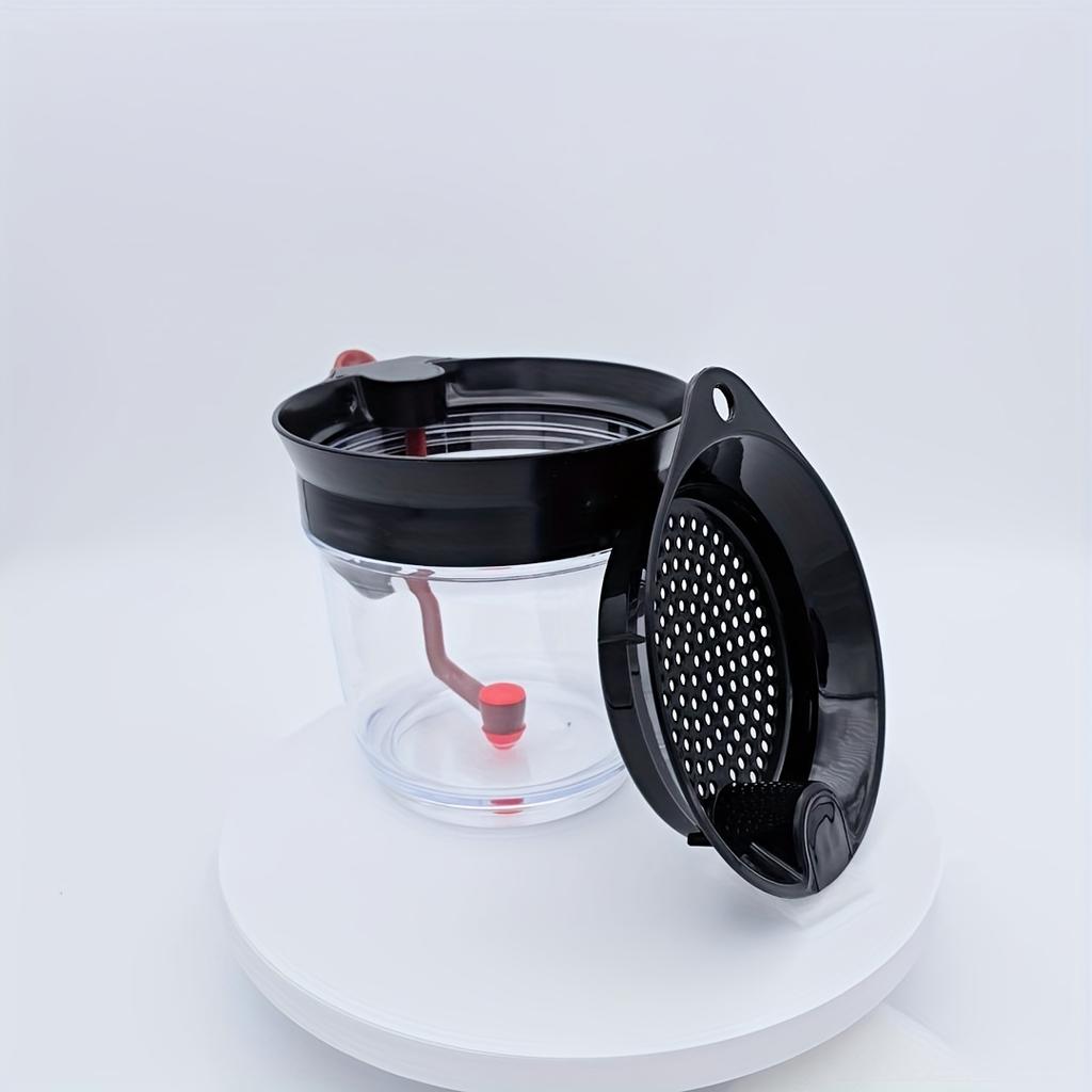 4 Cup Plastic Fat Separator with Easy Bottom Release, Strainer for Gravy, Soups ,Sauces, Fat Free Broth Maker