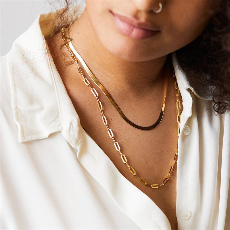 

St. Delan Double-Layered European & American Clavicle Necklace