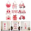 Valentines Day Door Hanger Paperboard Hanging Sign Decors Door Decorations Outdoor Indoor Wall Decors Party Supplies