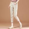2023 Women's Clothing Comfortable Elastic Waist Straight Simplicity Solid Color Pockets Patchwork Casual Summer Thin New Pants