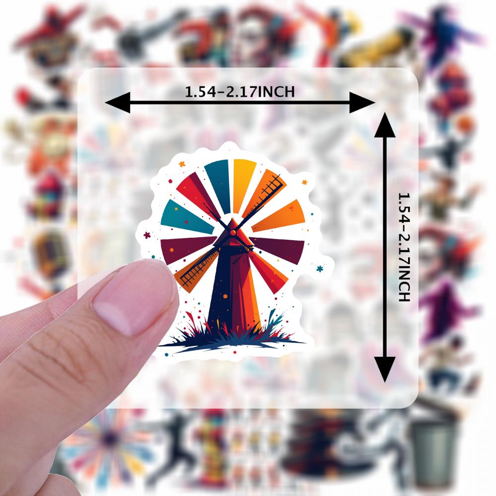 35pcs-100pcs Decals  Waterproof Music Stickers Robot Stickers Vinyl Stickers for Instruments Stationery Phones