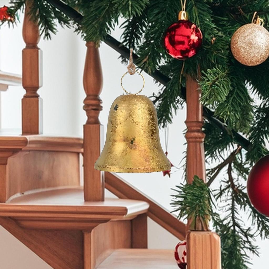 Decorative Bells Party Decorations Rustic Holiday Decor Retro Bells Christmas Tree Ornaments for Outdoor Window Wall Shelf