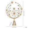 New Star Christmas Tree Topper Iron Hollow Glitter Christmas Tree Decoration Xmas Decoration Party Supplies Snowflake Ornaments