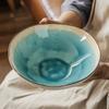 Characteristic Ice Crack Glaze Ceramic Large Bowl High Value Gradual Change Open Bowl Household Round Vegetable Bowl Salad Bowl Tableware