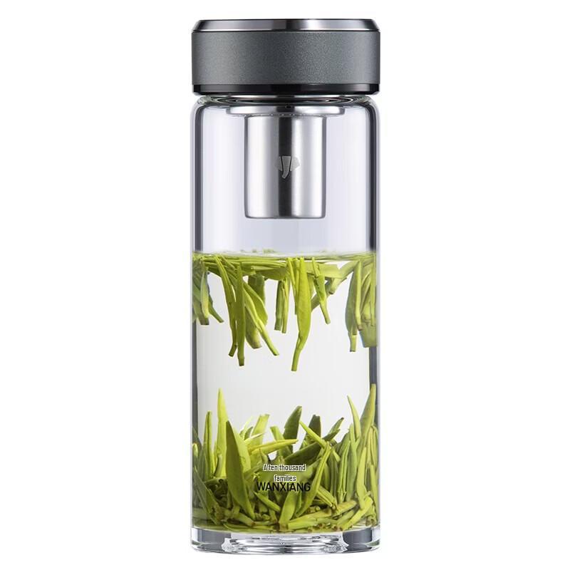 WANXIANG Portable High Borosilicate Glass Water Bottle