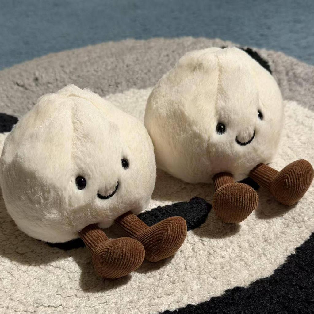 Süßes Kleines Gedämpftes Brötchen Plüschtier Yoyo Xianxian Entzückende Essens-Stoffpuppe mit Lachendem Gesicht Beinen Weiches Plüschtier Heimdeko Geschenk