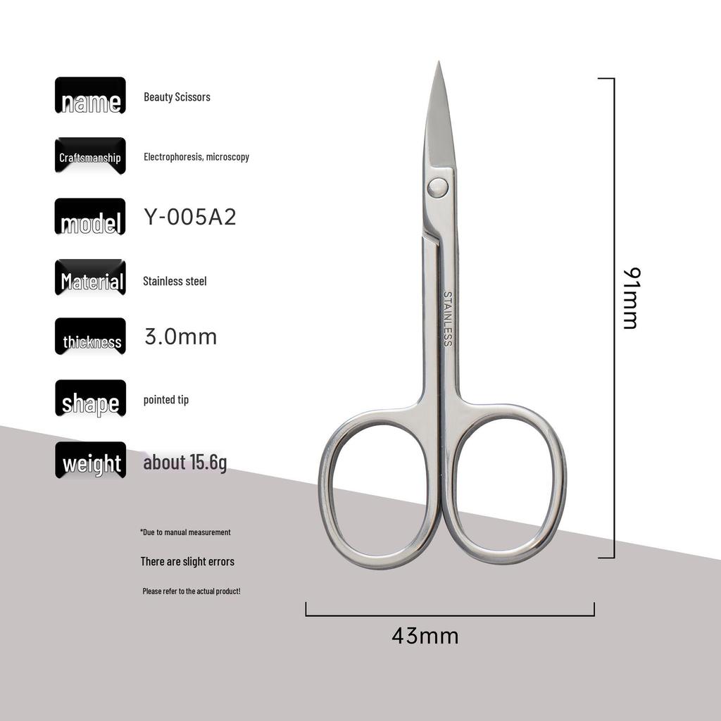 Stainless Steel Beauty Scissors: Eyebrow & Eyelash Trimmer for Men and Women