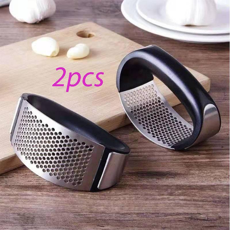 Garlic Mud Artifact 304 Stainless Steel Garlic Mortar Household Kitchen Utensils Stirring, Smashing and Smashing Garlic Ring Garlic Press