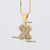 Cross Pendant with Micro Pave Cubic Zirconia - 26 Letter Options for DIY Jewelry Accessories