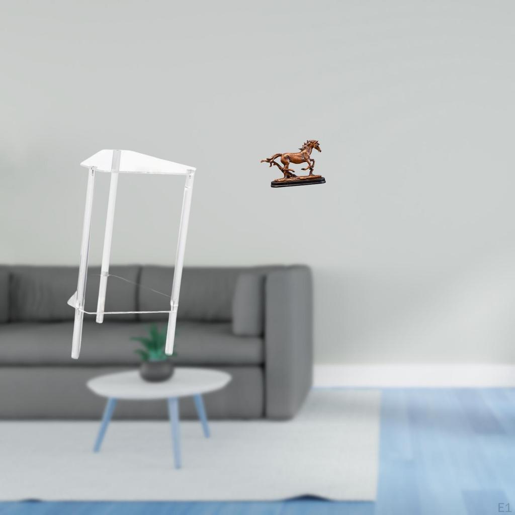 Minimalist Clear Acrylic Side Table NightStand Modern Bedside Cabinet End Sculpture Figurine