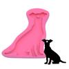 Shiny Dog Shaped Keychain Resin Mold DIY Crafts Pendant Silicone Mould Handmade Glossy Animal Puppy for Key Chain Decor