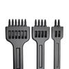 3 Pieces DIY Leather Tools 2/4/6 Prongs Chisels Craft Row Hole