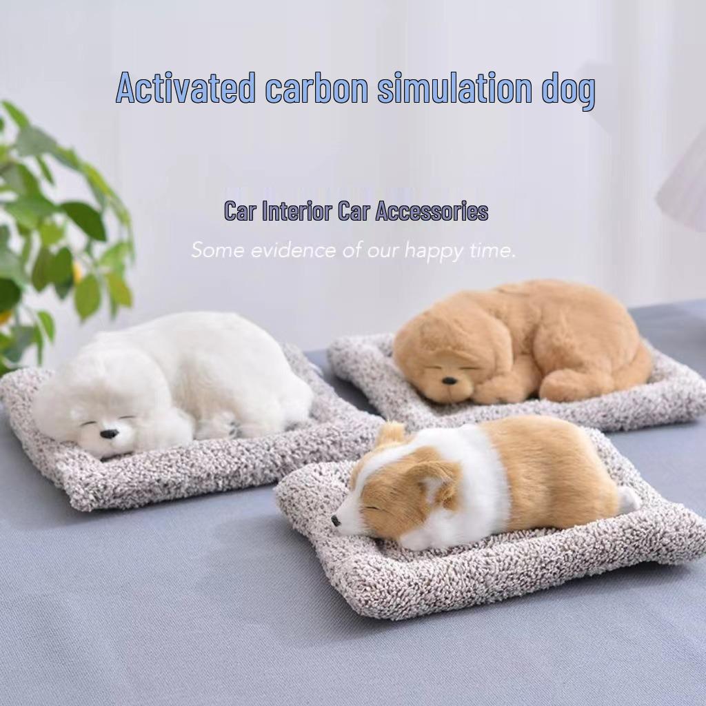 Activated Carbon Dog Ornament for Car Interior, Bamboo Charcoal Bag Decor