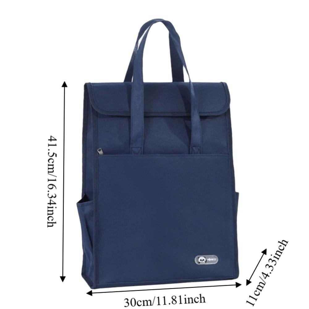 Durable Tote Bag Double-Layer Shoulder Handbag Casual Student Tutorial Bag  Document