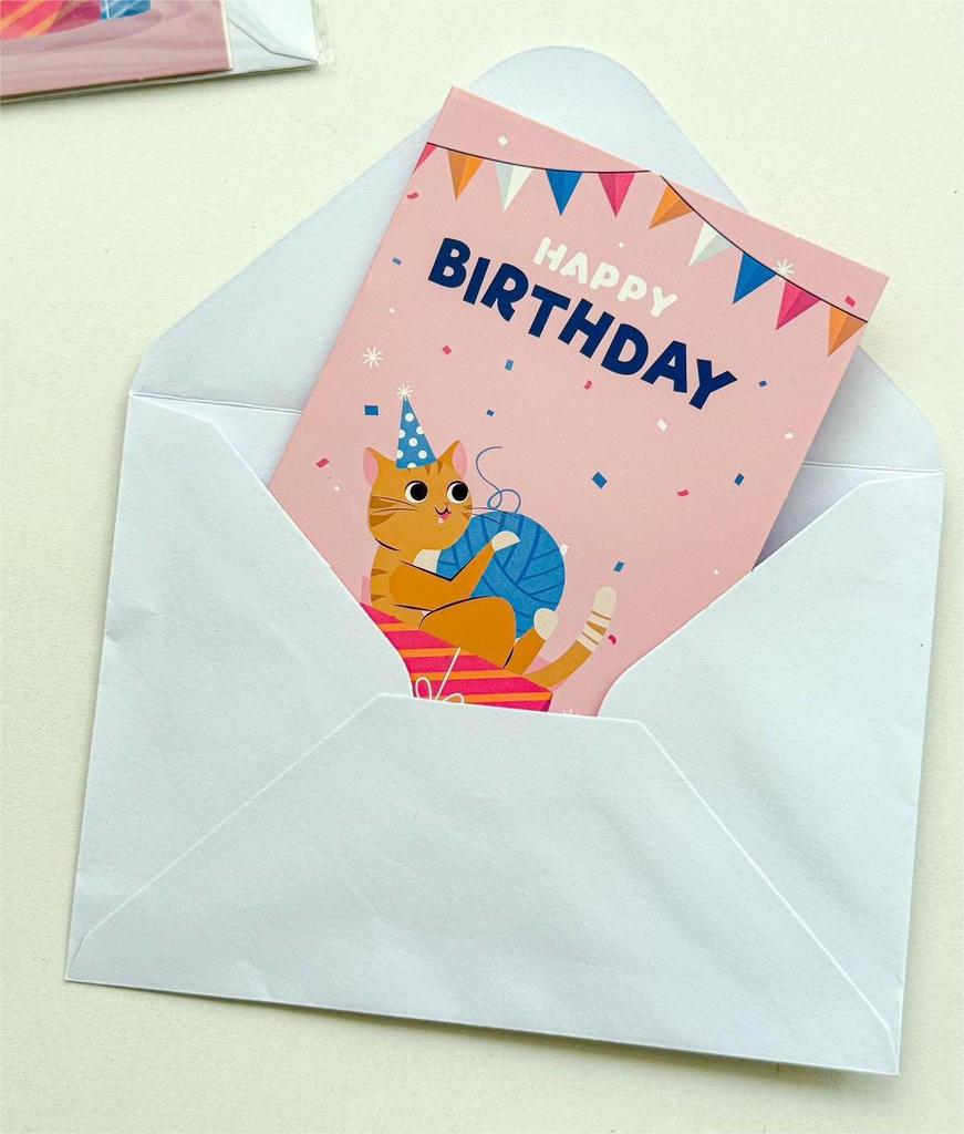 Teacher’s Day 3D Cartoon Greeting Card for Birthdays, Qixi, and Christmas with Postcard and Envelope