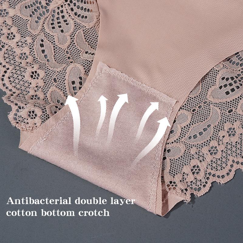 Sexy Panties Women Lace Low-waist Briefs Female Comfortable Underwear Floral Solid Lingerie Underpants M-XL Girls Panty