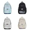 Do One Whatever Wants Letter Print Backpack Large Capacity Nylon Bag Student